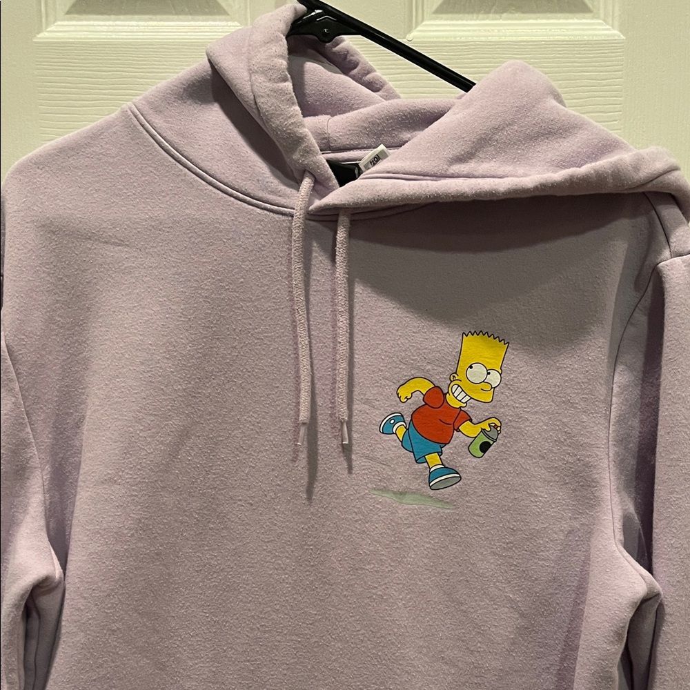 H&M Lavender Hoodie with Bart Simpson